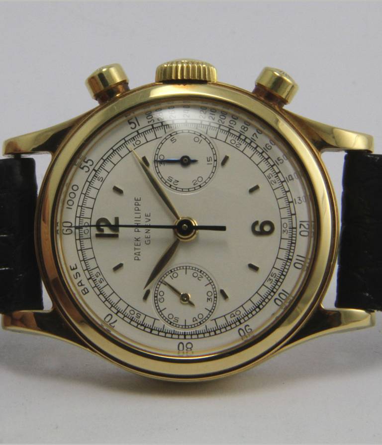 Patek Philippe Yellow Gold Chronograph Wristwatch Ref 1463 circa 1955 ...