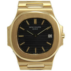 Patek Philippe Yellow Gold Jumbo Nautilus Wristwatch Ref 3700