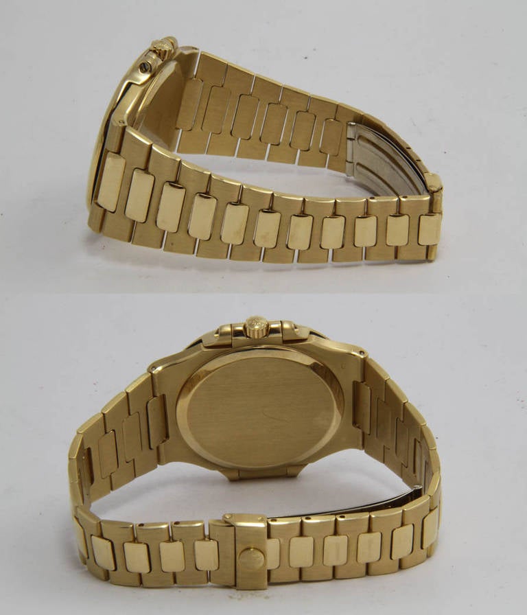 Men's Patek Philippe Yellow Gold Jumbo Nautilus Wristwatch Ref 3700