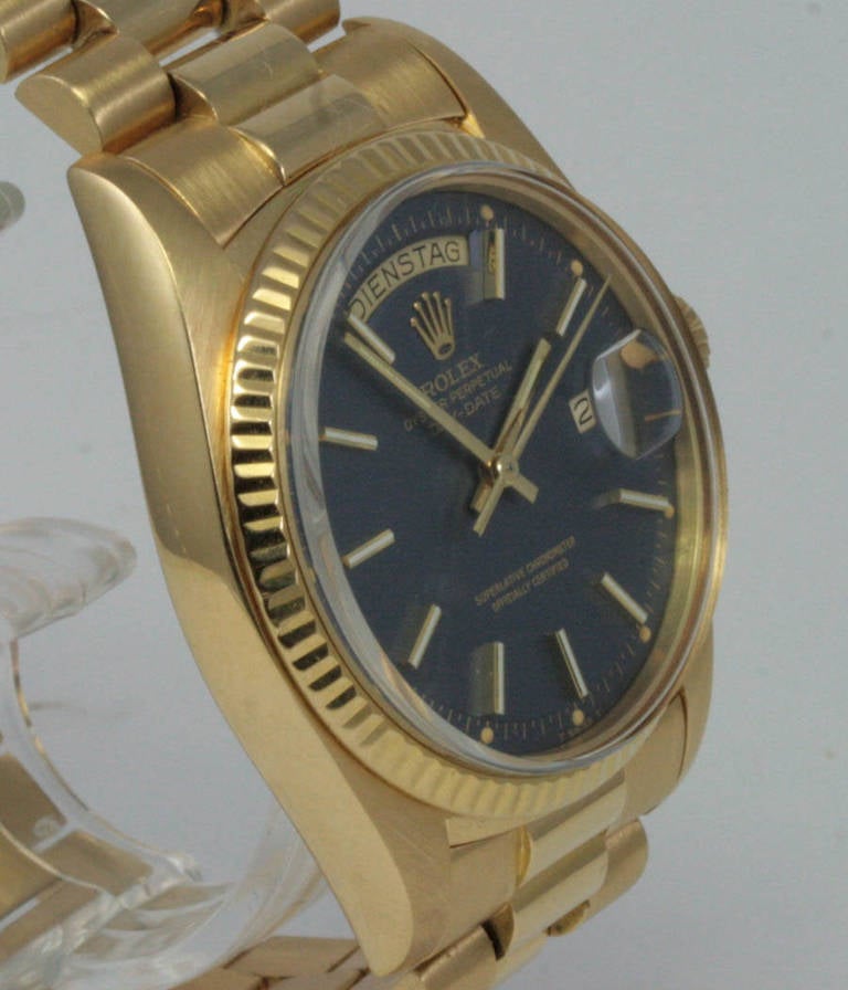 Rolex Rose Gold Day-Date Wristwatch Ref 1803