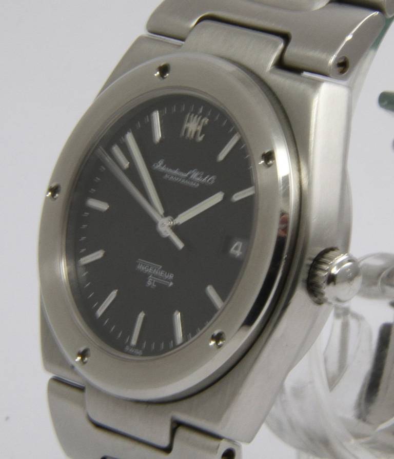 IWC Stainless Steel Ingenieur Jumbo Wristwatch with Date In Excellent Condition In Munich, Bavaria