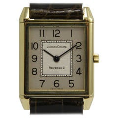 Used Jaeger-LeCoultre Yellow Gold Reverso II Wristwatch Ref 185403 circa 1988