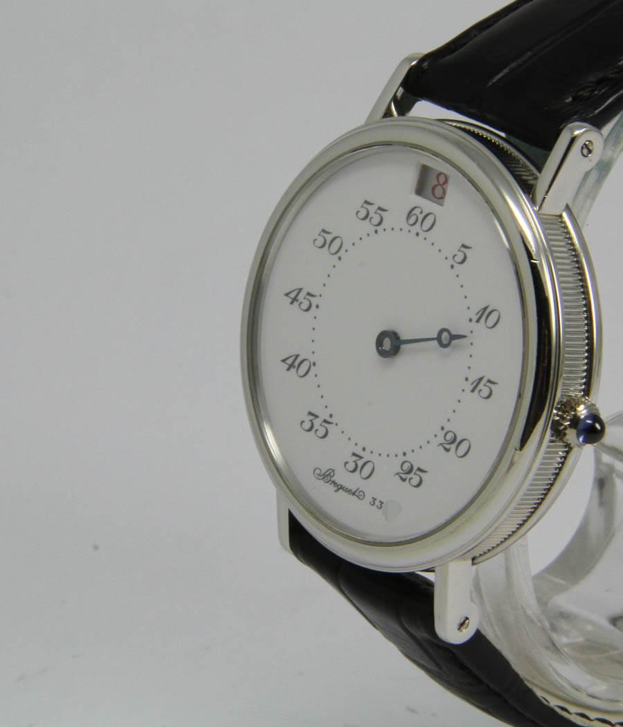 Breguet  Heures Sautantes Ref. 3415 Platinum Wrist Watch In Excellent Condition In Munich, Bavaria