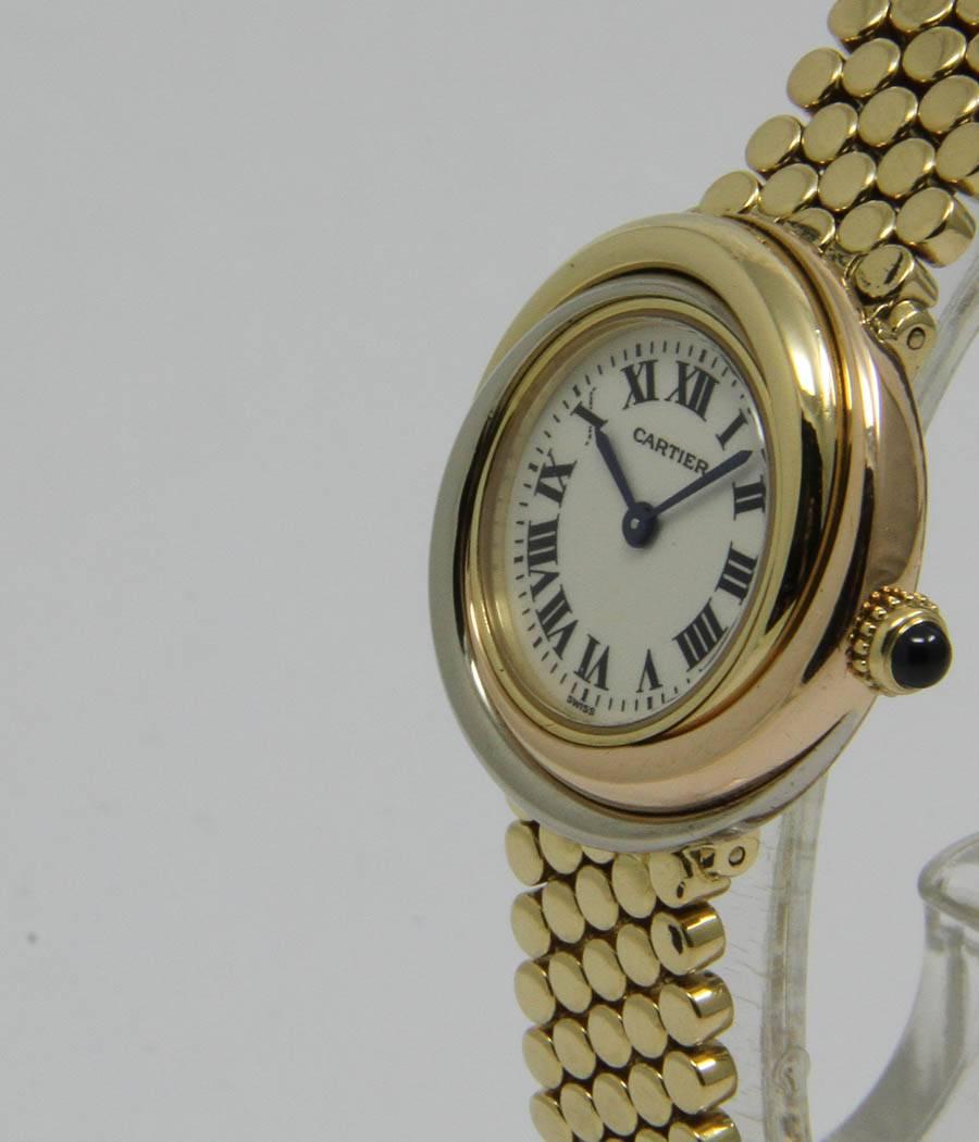 Cartier Lady's yellow gold Trinity Quartz Wristwatch Ref 2385  In Excellent Condition For Sale In Munich, Bavaria