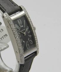 Cartier Lady's White Gold Tank Américaine Quartz Wristwatch Ref 1713