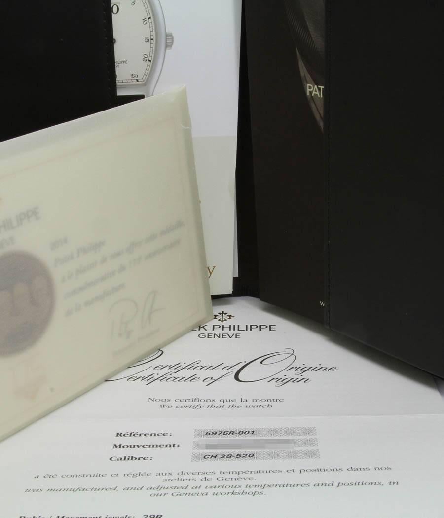 Patek Philippe rose gold Jubilaum 175 Ltd Ed automatic wristwatch Ref 5975R-001 For Sale 1