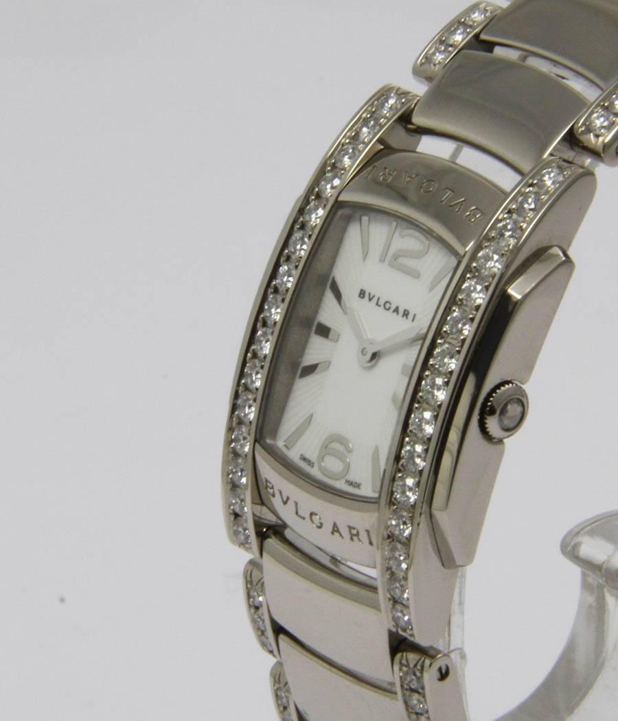 Bulgari Lady's White Gold Assioma Quartz Wristwatch Ref AA W 31 G In Excellent Condition For Sale In Munich, Bavaria