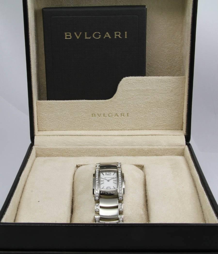 Bulgari Lady's White Gold Assioma Quartz Wristwatch Ref AA W 31 G For Sale 2