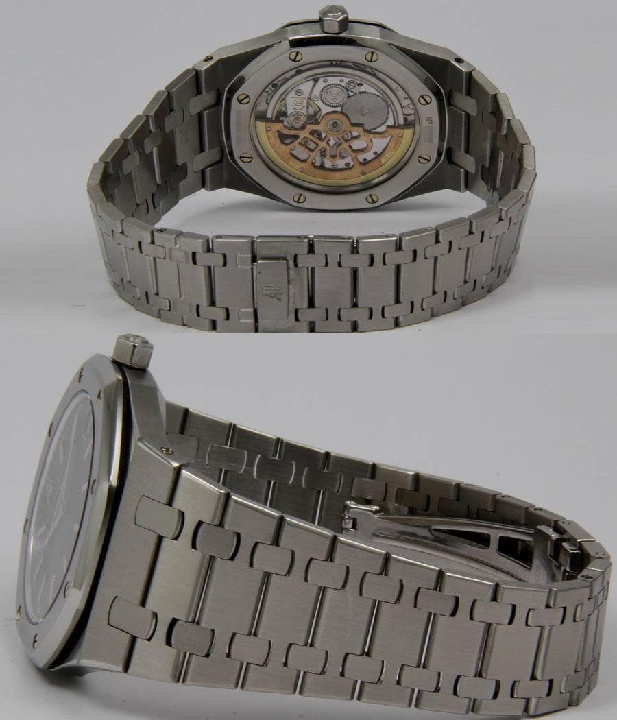 Audemars Piguet Stainless Steel Royal Oak Jumbo Wristwatch Ref 15202 ST  For Sale 1