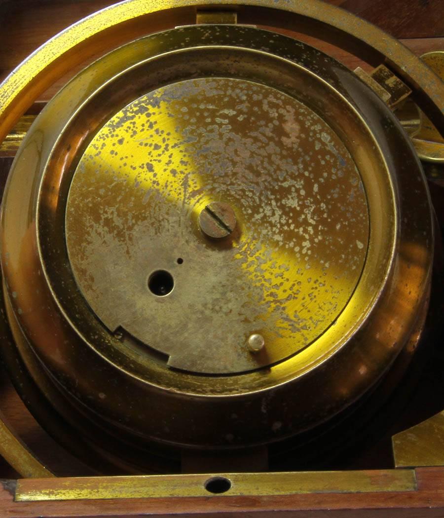 O. Dumas deck glazed wood chronometer  For Sale 2