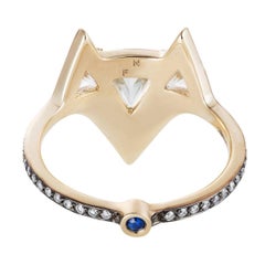 18K Grey Gold Hava Ring with White Topaz and Diamonds