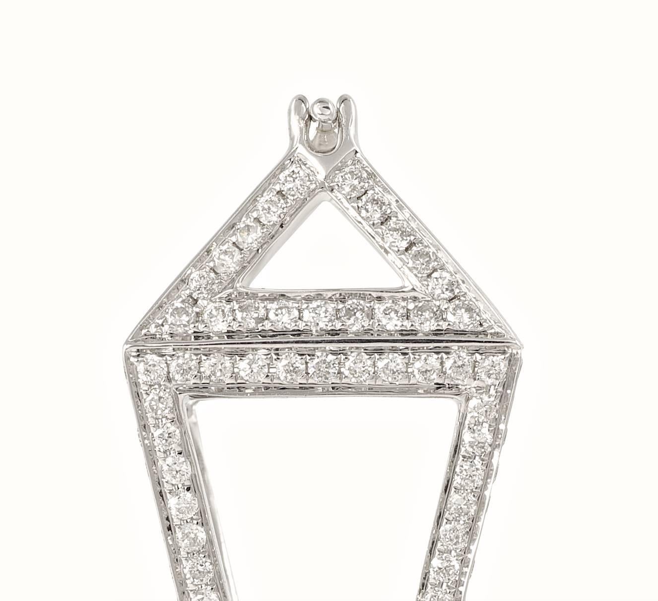Modern Geometry 101 Pendulum Dormeuse “3D” Earrings