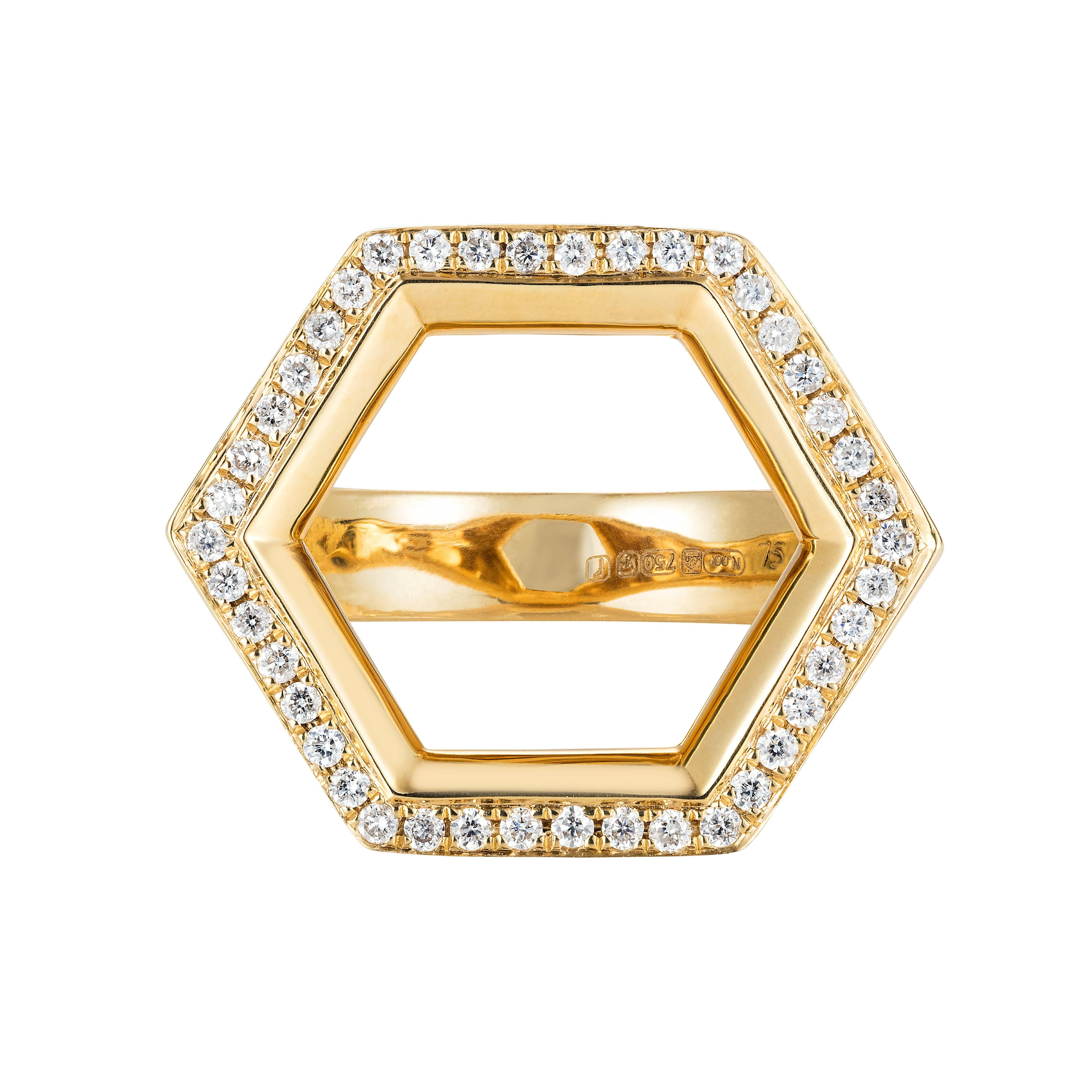 - 18K Yellow Gold (10.56 gr.)
- White Diamonds (H - Is / 42 ∅ / 0.22 cts.)

- Size: 51, 52 and 53