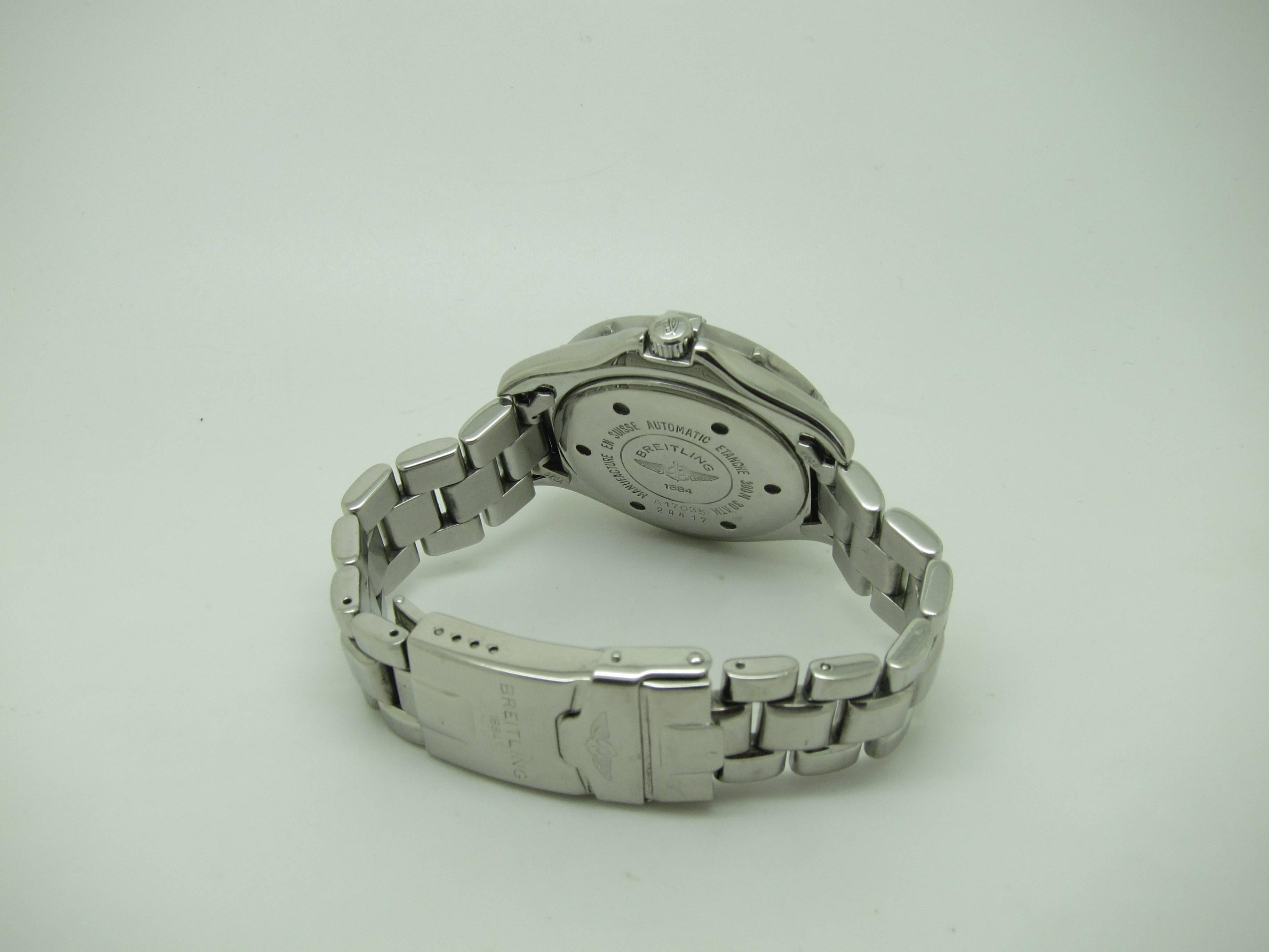 Breitling Stainless Steel Automatic Wristwatch In Good Condition In Paris, FR