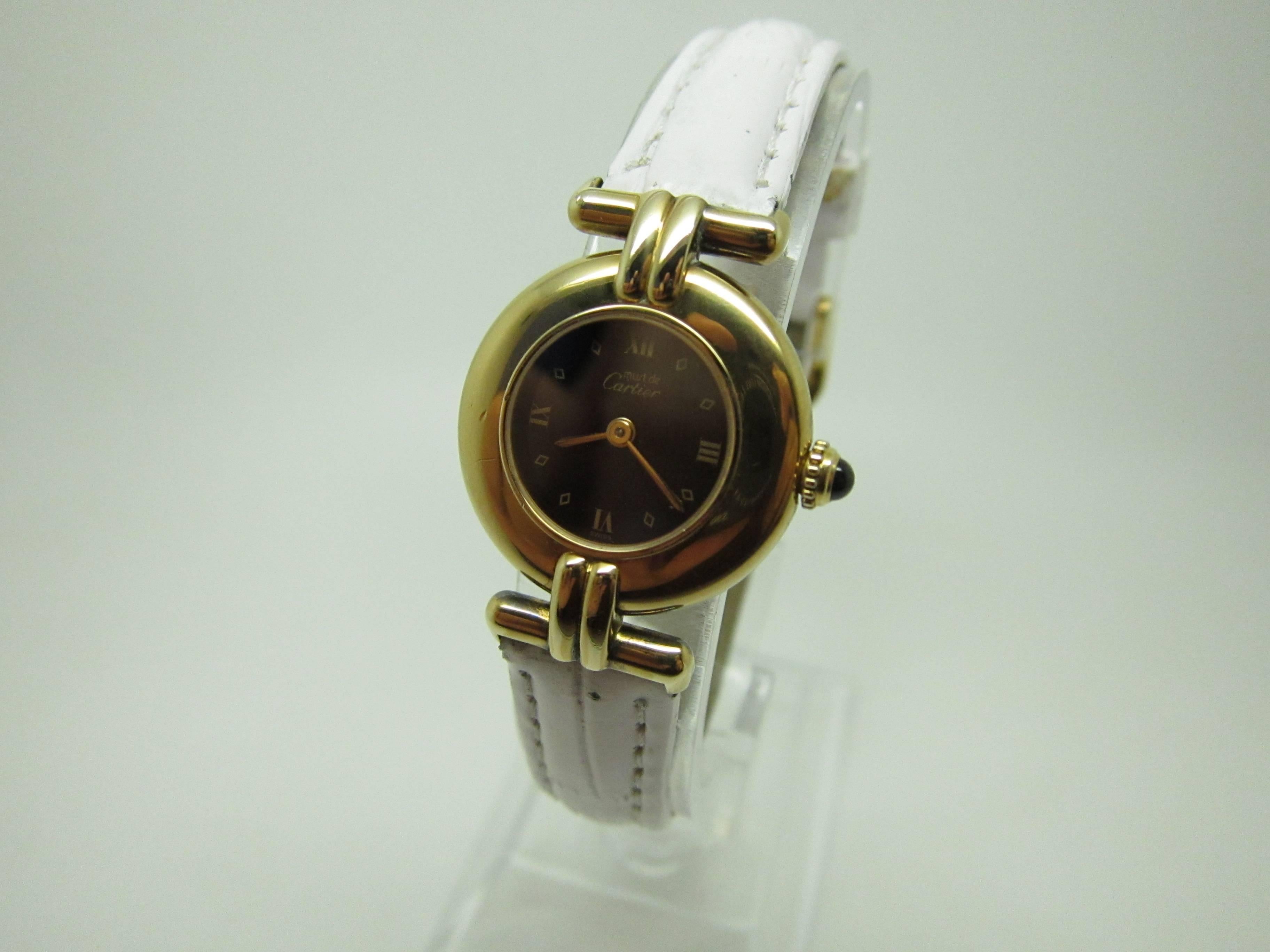 Cartier Ladies Must de Cartier Rivoli Gold Plated Wristwatch 1