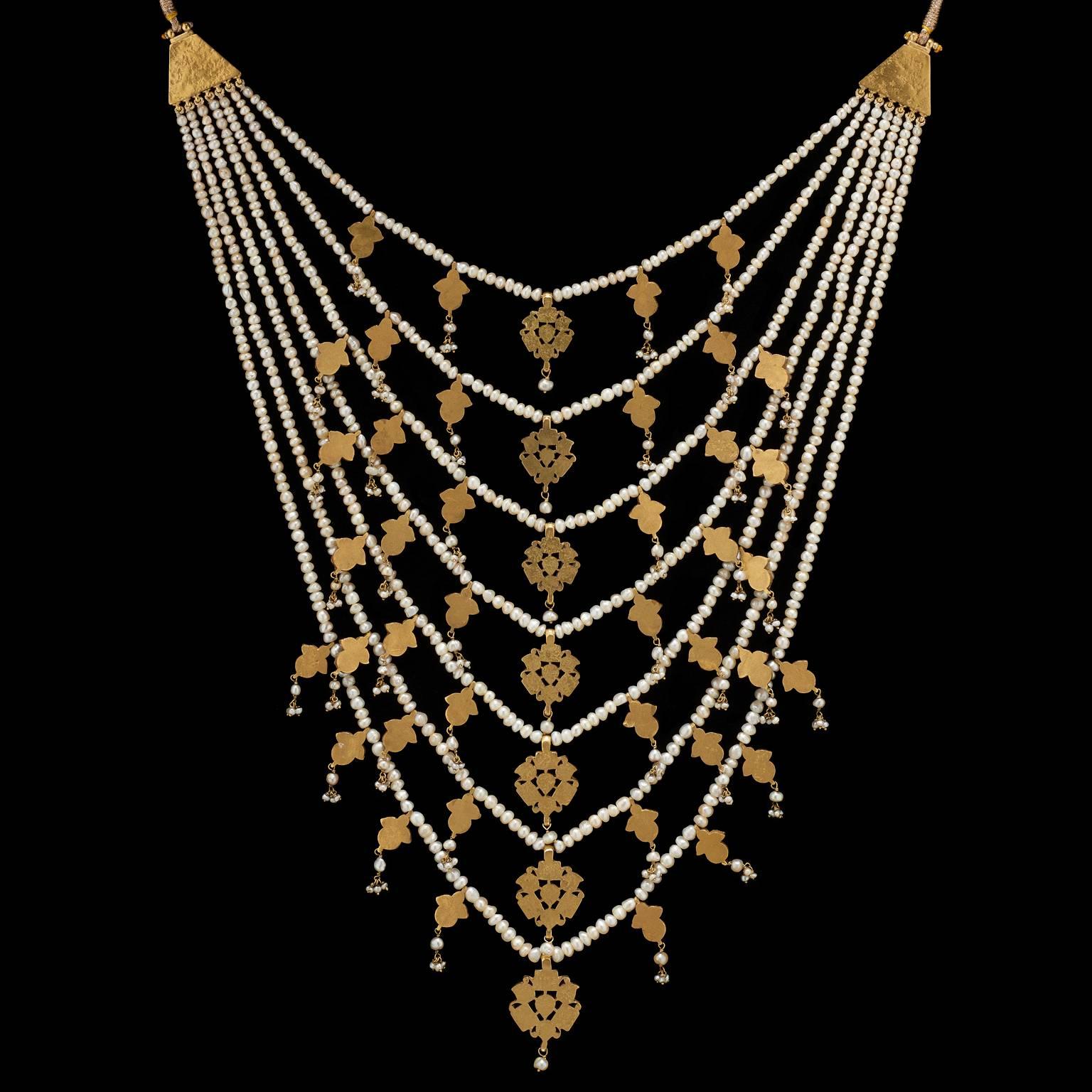 multi strand pearl necklace indian