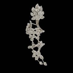 Indian Ring in Pure Silver with Diamonds