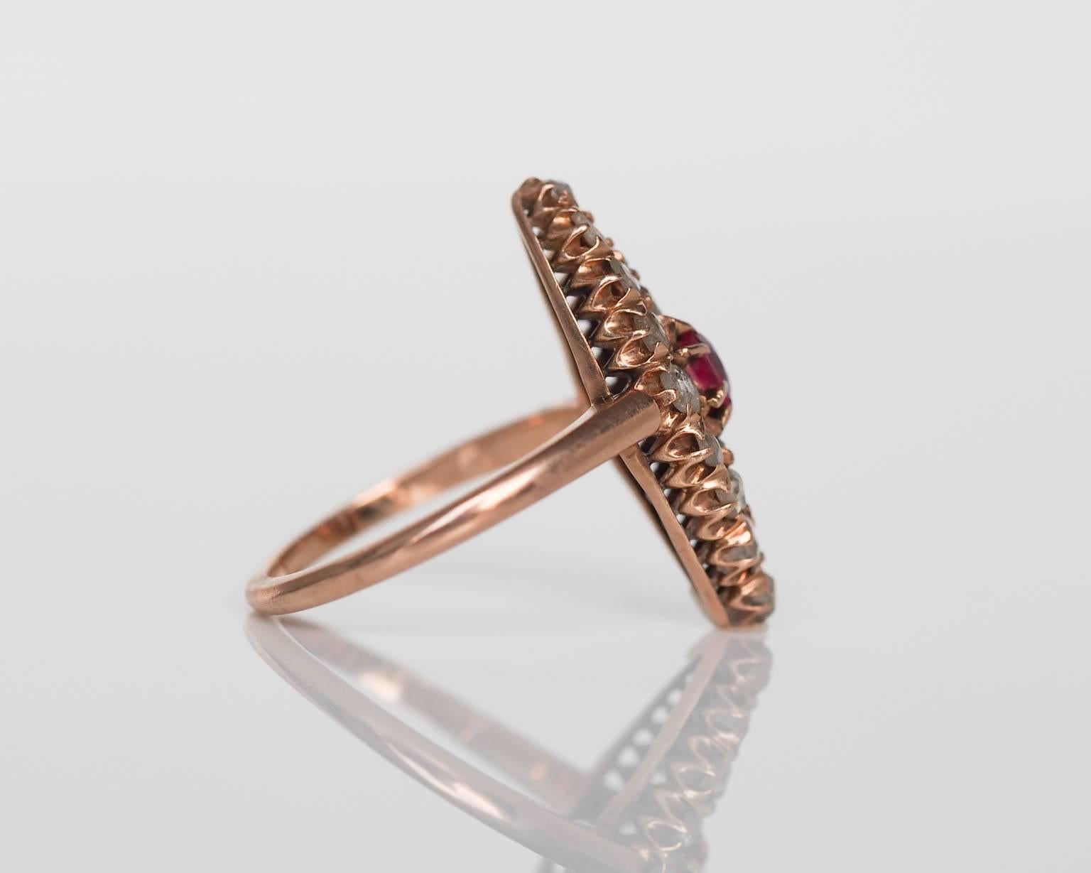 victorian rose gold ring