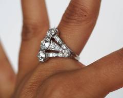 1920s Tiffany & Co. Art Deco Diamond Platinum Engagement Ring