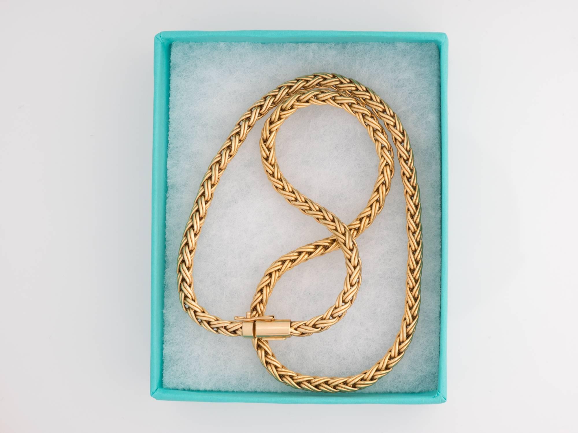 woven gold necklace