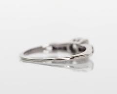 1920s Art Deco GIA Certified .31 Carat Diamond Platinum Engagement Ring