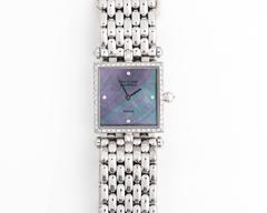 Van Cleef & Arpels "Classique" 18K WG Diamond & Tahitian Mother of Pearl VCA