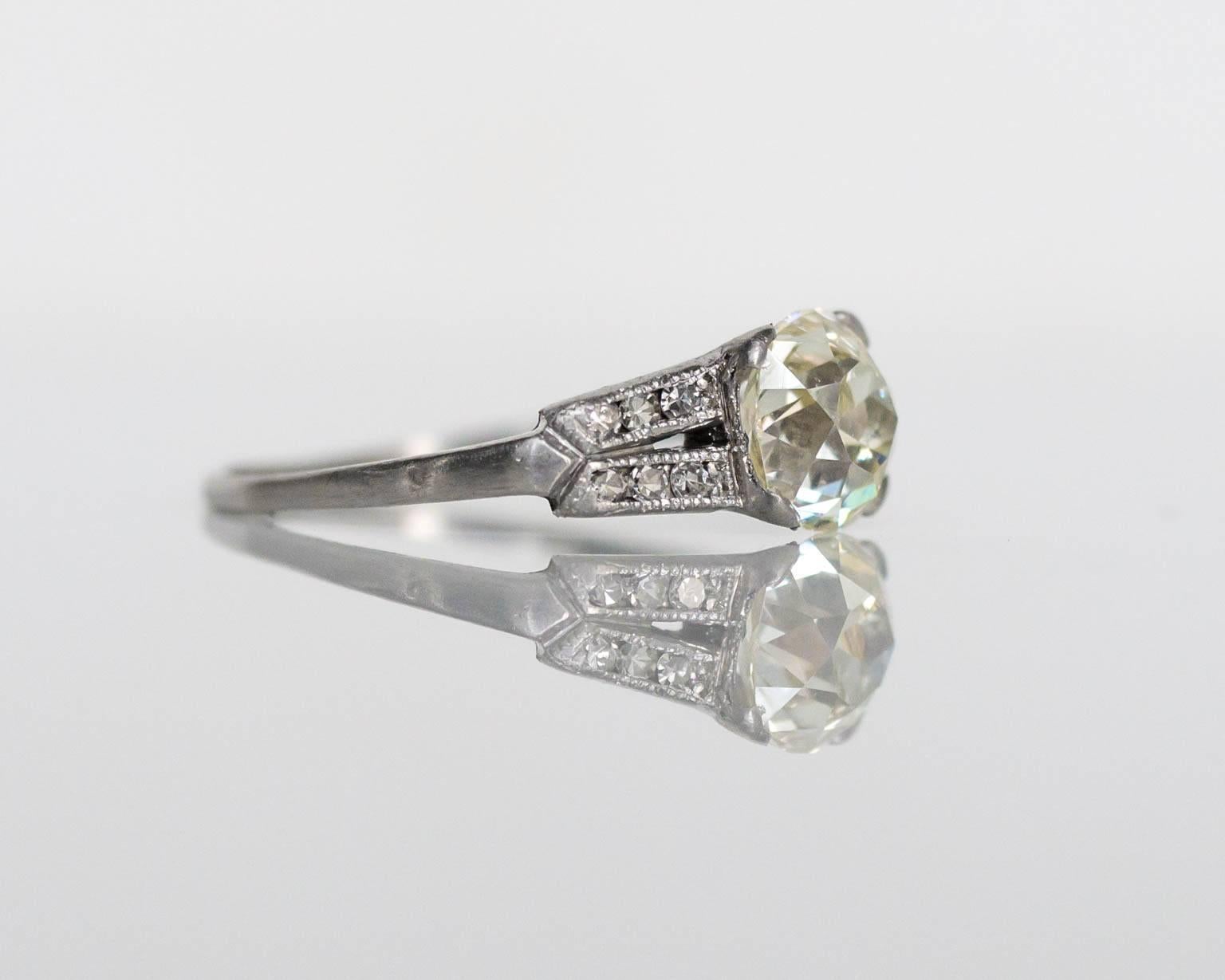 cushion cut with side stones