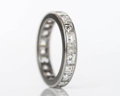 1920 Tiffany & Co. Wedding Band with 3.50 carat, total weight Carre Cut Diamonds
