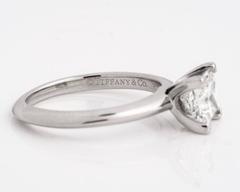 Tiffany & Co. Platinum 1.06 Carat Princess Cut Solitaire Design Engagement Ring