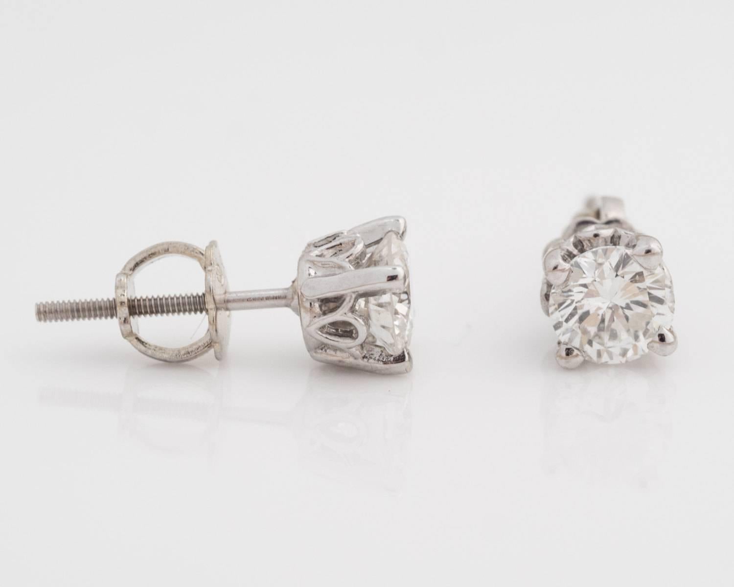 When we make custom jewelry, we like to go all out! And with .80 carats of diamonds between these two studs, you won't be disappointed! These are the perfect stud earrings for any occasion. The dazzling diamonds always look good, no matter where you