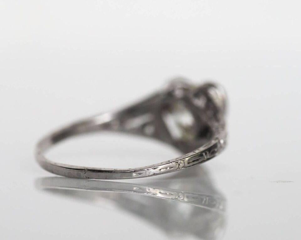 1920er Jahre Art Deco Platin Diamant GIA zertifiziert Herz geformt Verlobungsring Damen