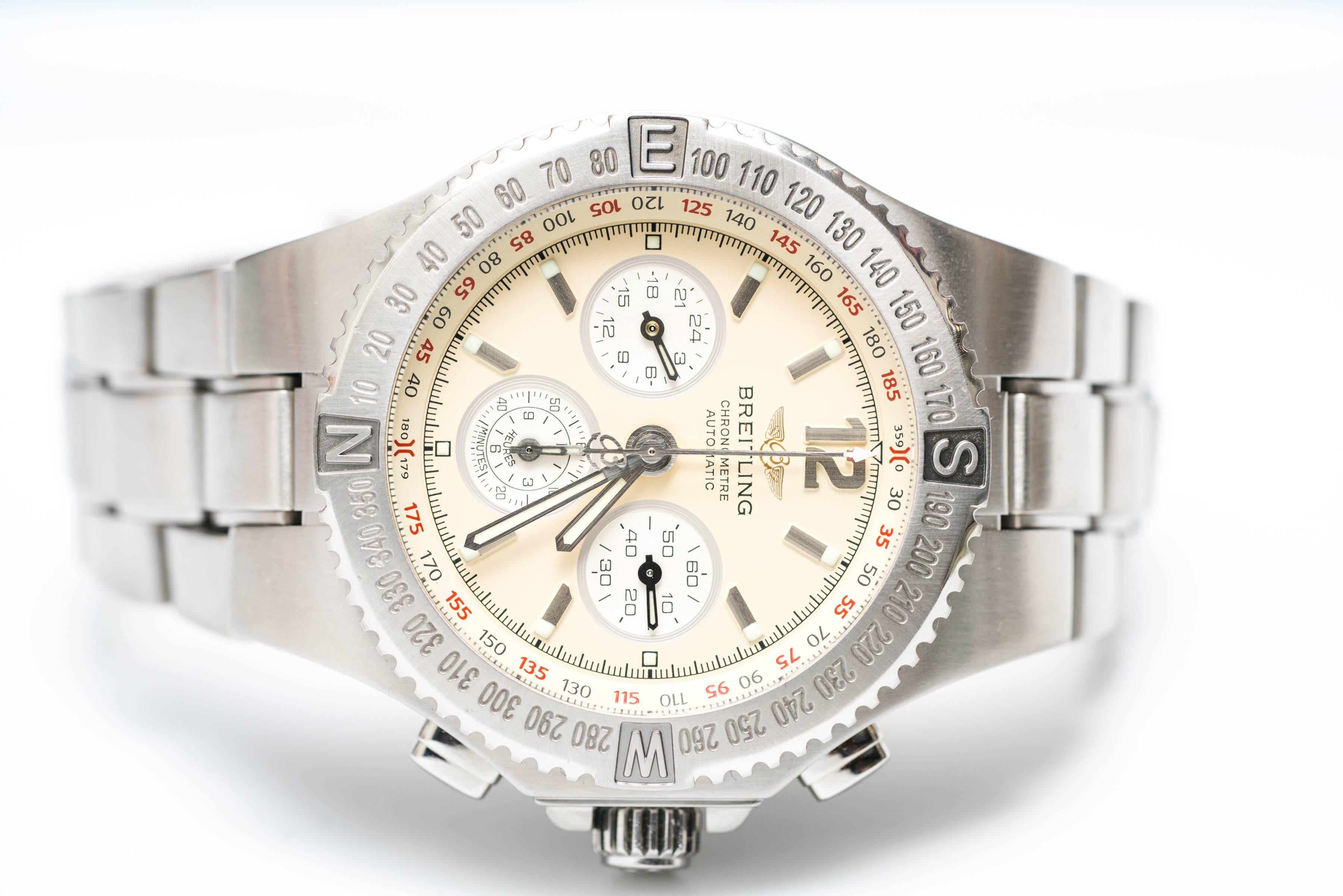 Breitling Stainless Steel Hercules Chronograph Automatic Wristwatch Ref A39363 2