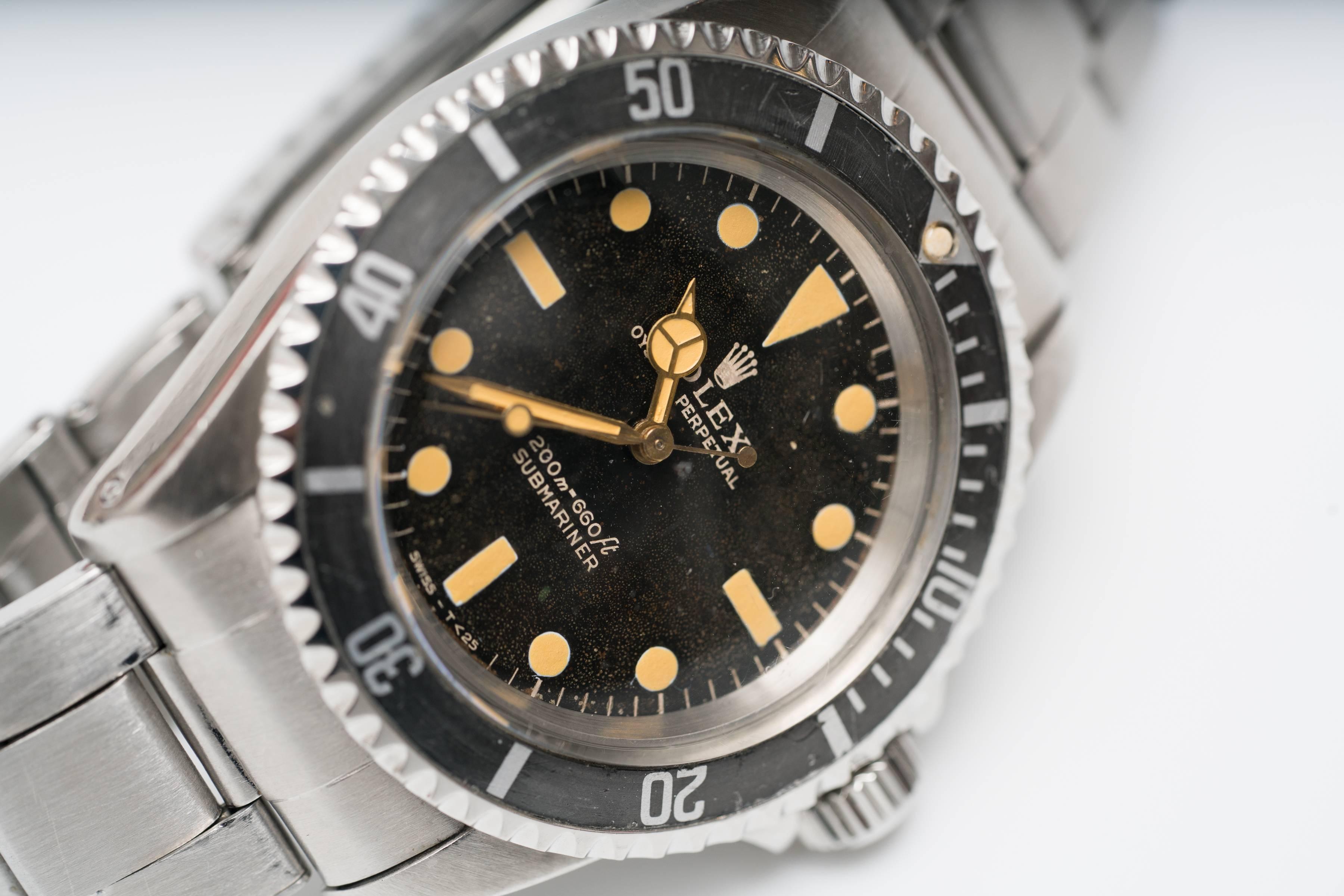 Retro Rolex 5513 Matte Submariner Watch