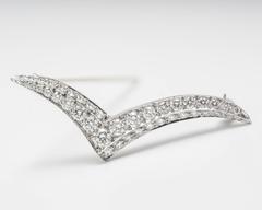 1980s Tiffany & Co. Diamond Platinum Seagull Pin