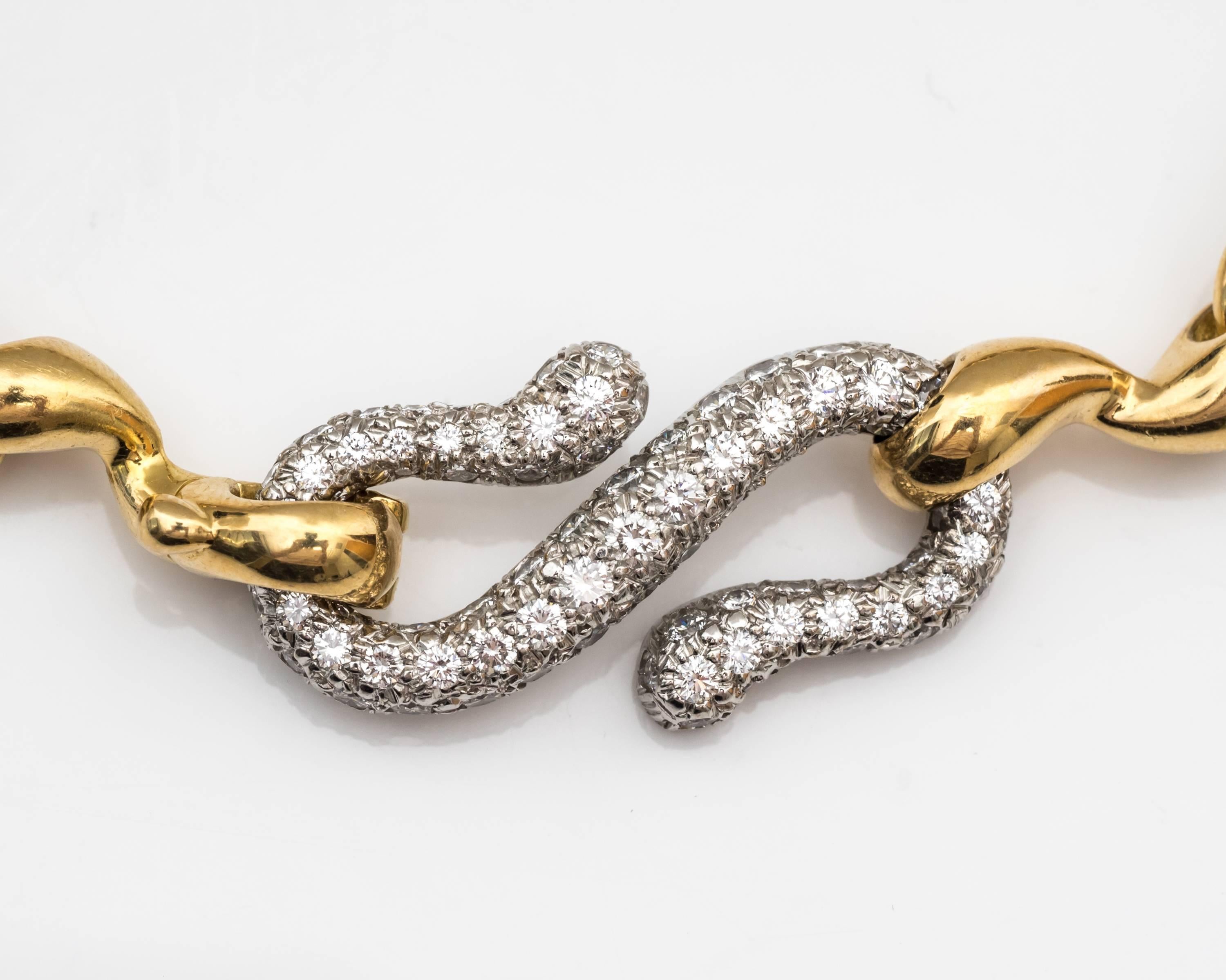 Tiffany & Co. années 1990 Bracelet en platine et diamants en vente 1