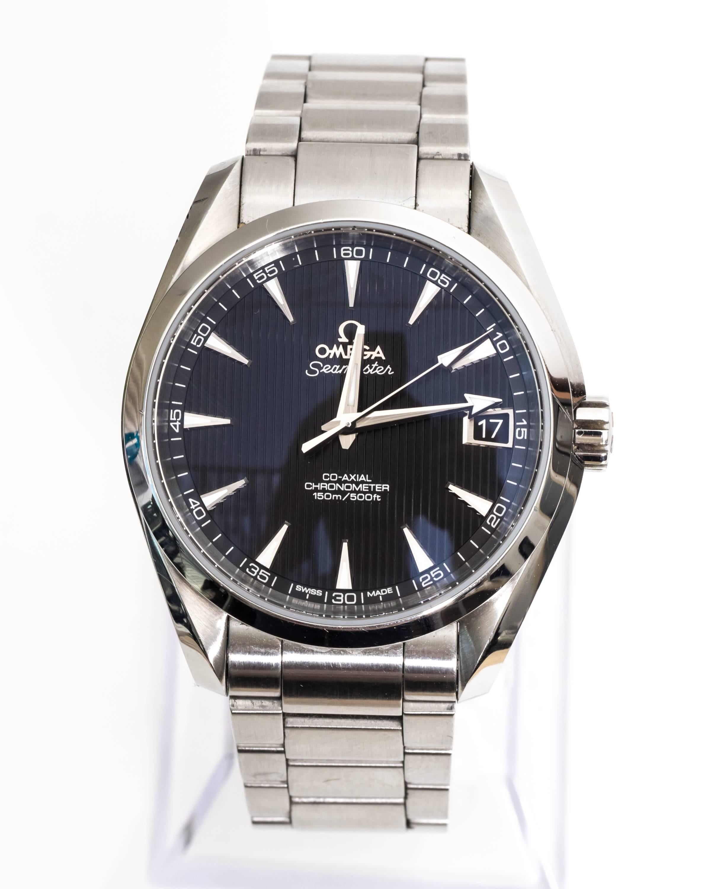 Omega Stainless Steel Seamaster Aquaterra Wristwatch 1