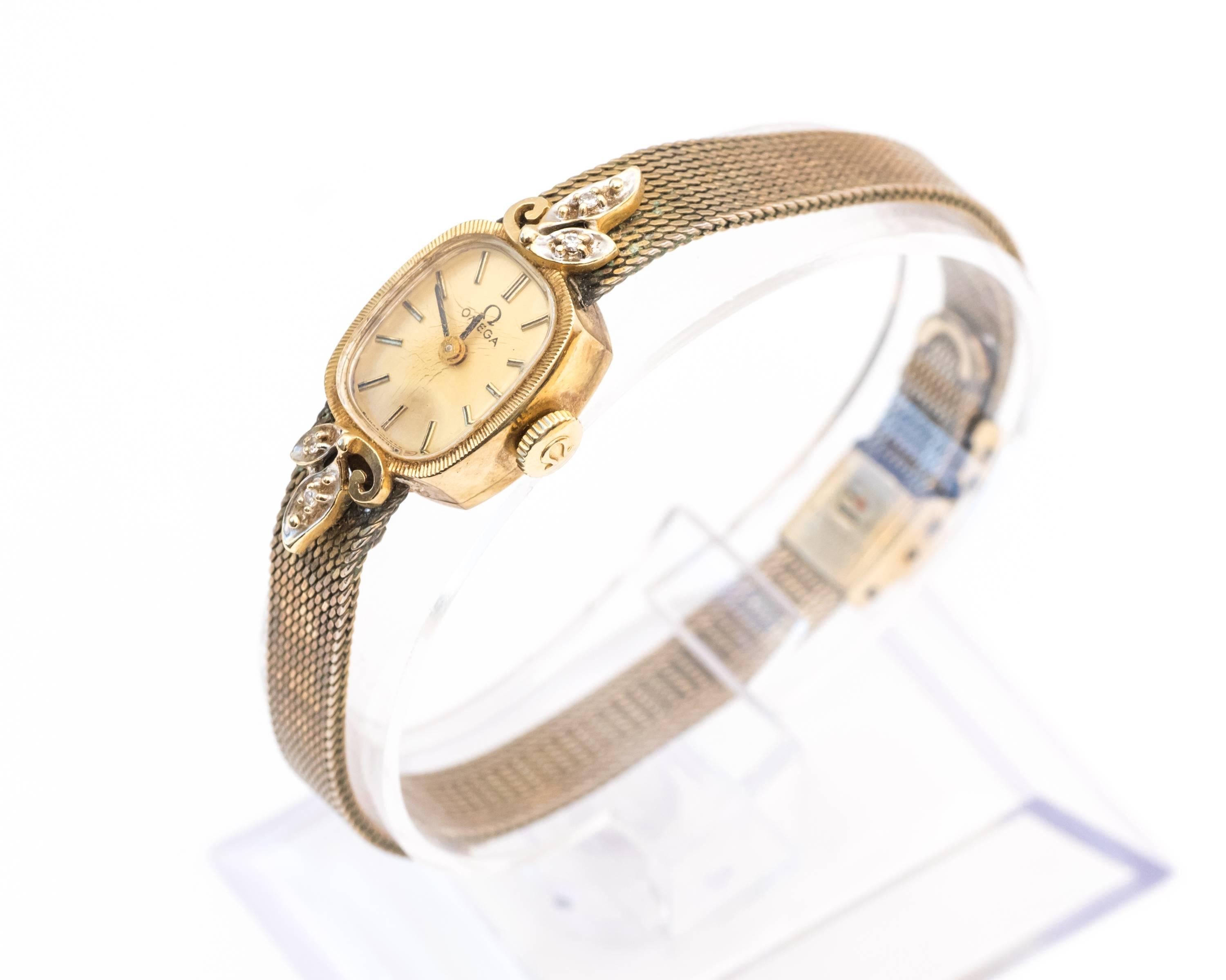 omega 14k gold watch vintage