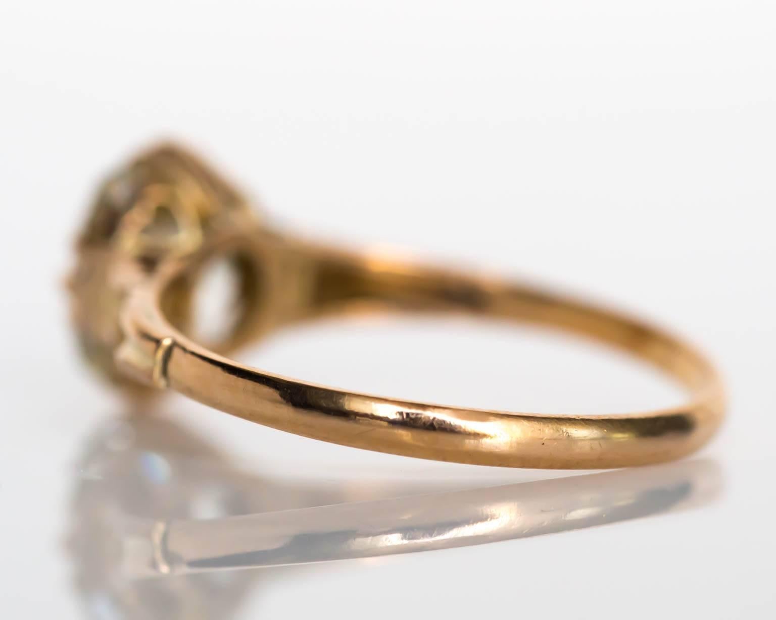 1890s Edwardian Yellow Gold GIA Certified 1.81 Carat Diamond Engagement Ring 1