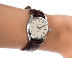 Rolex Stainless Steel Speedking Manual Wind Wristwatch 1950s