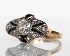 1905 Edwardian Platinum and Yellow Gold 1.05 Carat Diamond Engagement Ring