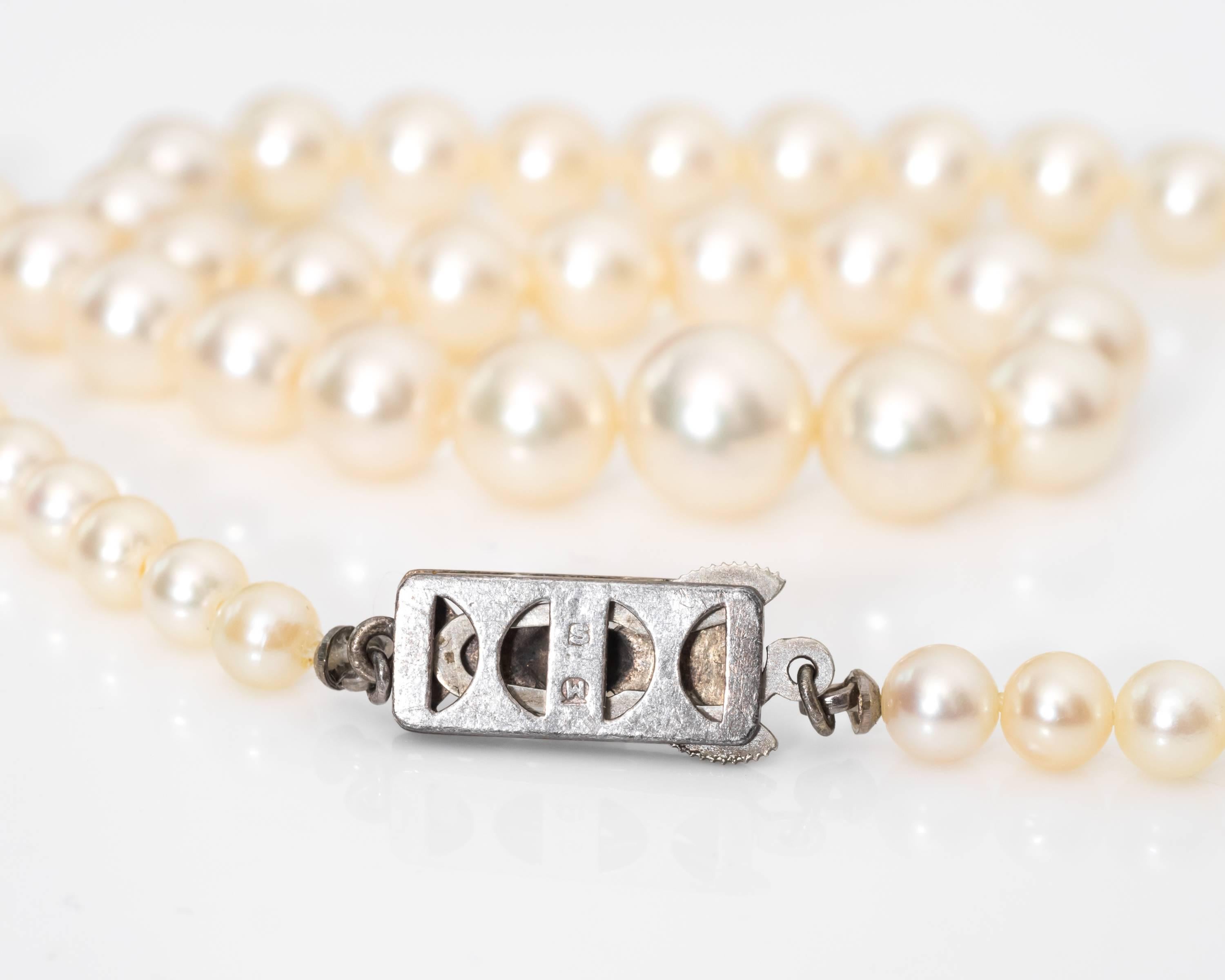 1950s mikimoto pearl necklace