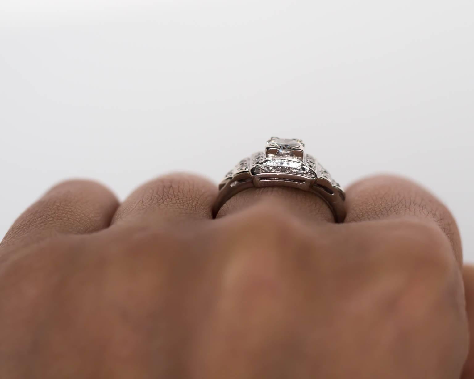 Women's .42 Carat Diamond Platinum Engagement Ring