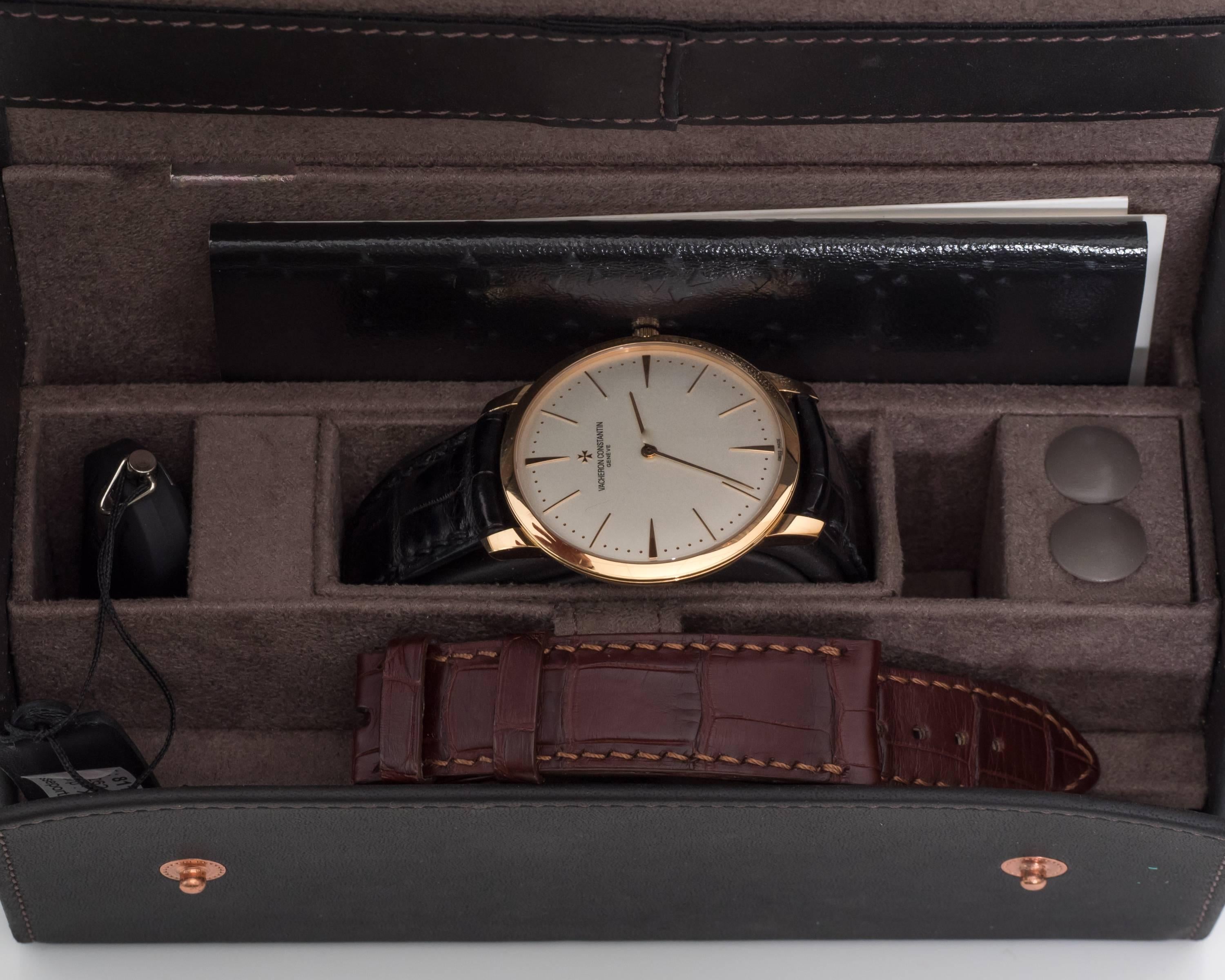 Women's or Men's Vacheron Constantin Geneve Rose Gold Manual Wristwatch
