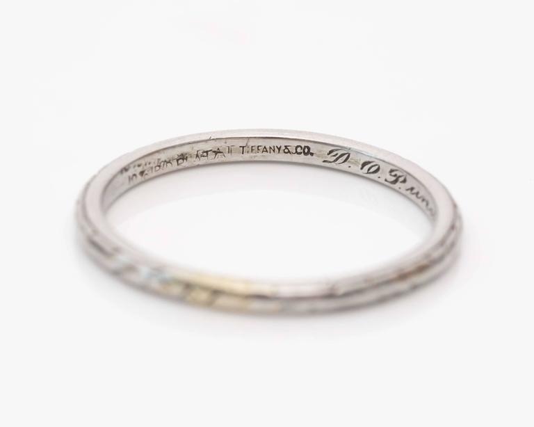 1950s Tiffany and Co. Platinum Wedding Band For Sale at 1stDibs ...