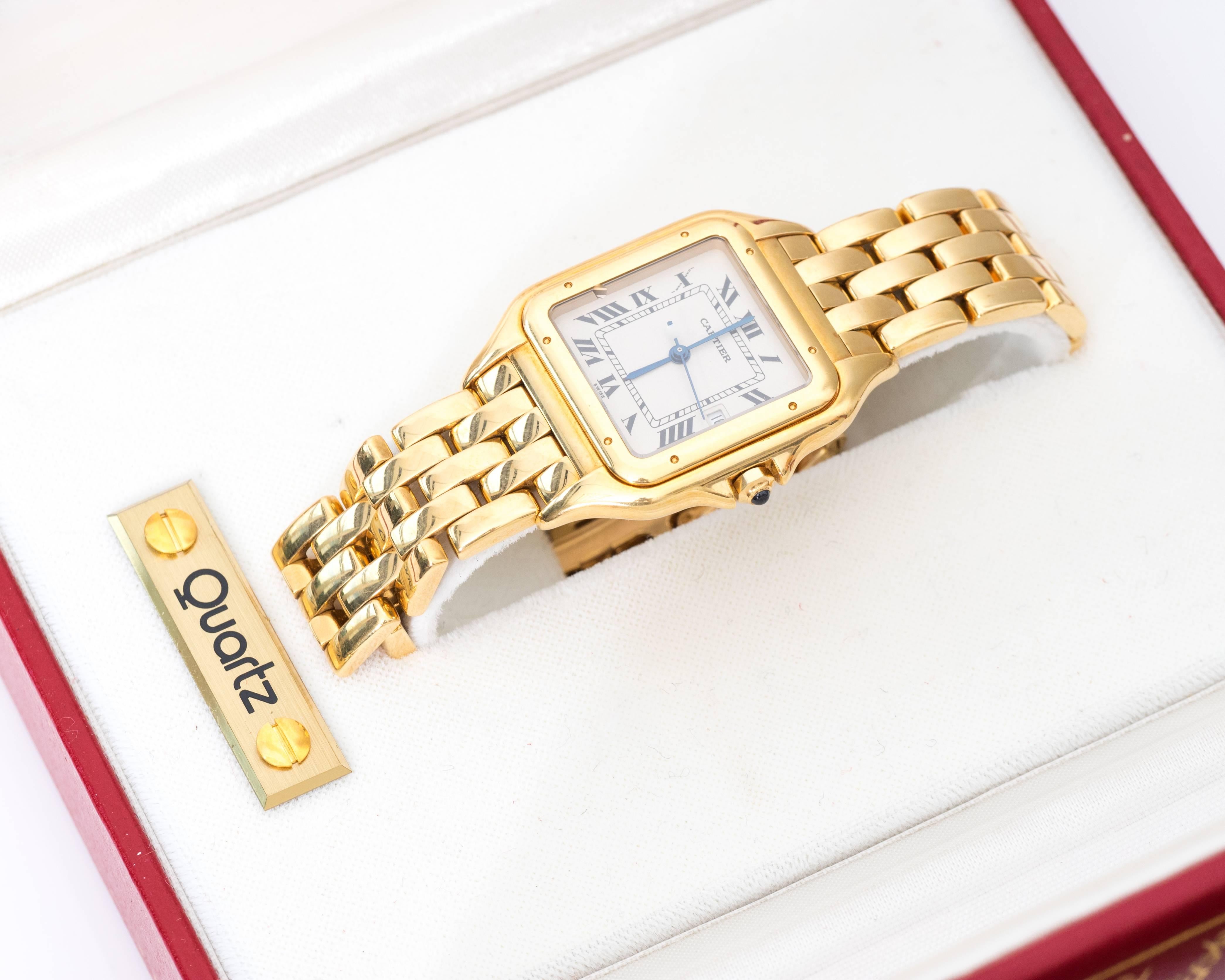 Cartier Yellow Gold Panther Medium Quartz Wristwatch 1