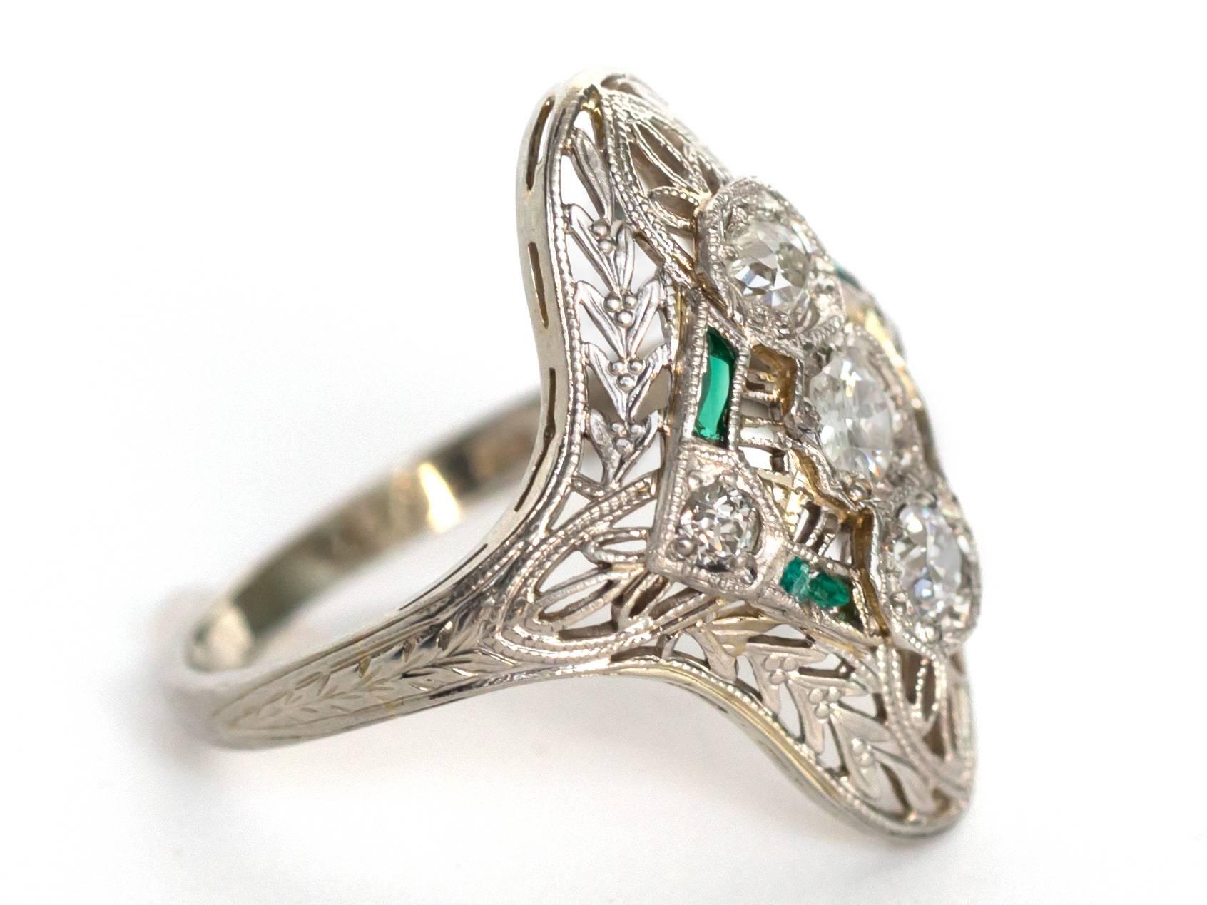.50 carat emerald diamond ring