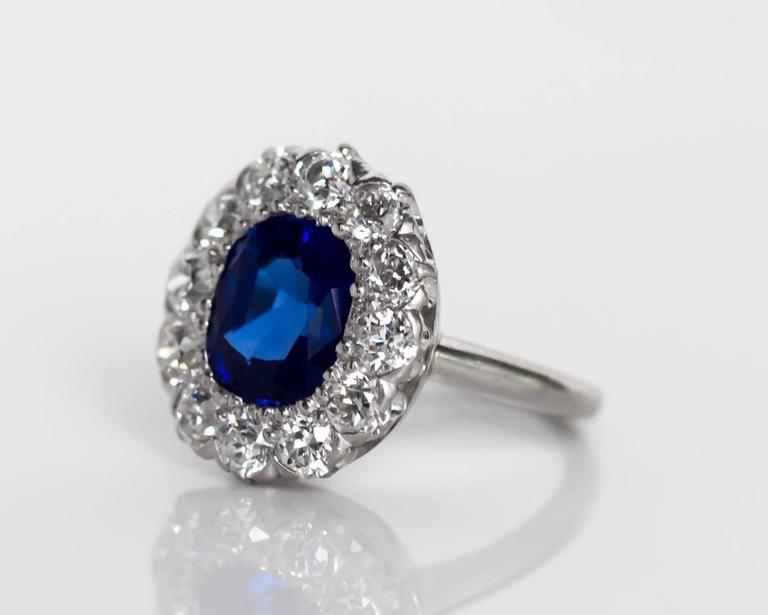 1905 Platinum AGL Certified Tiffany  and Co Sapphire  and 