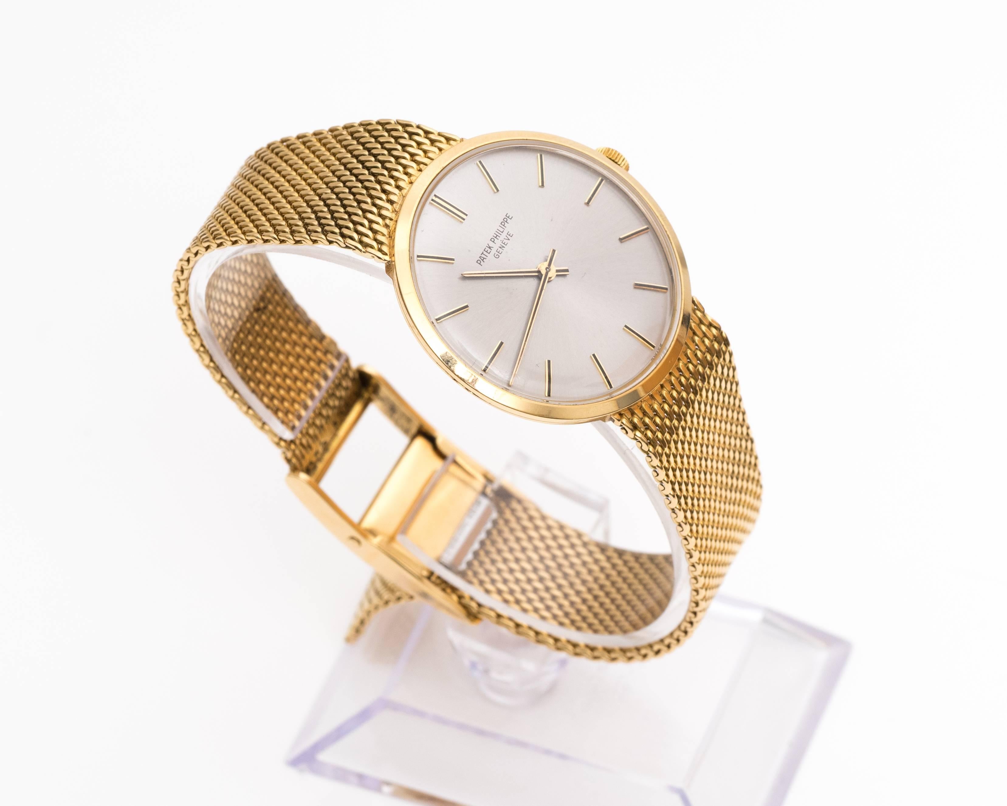 Retro Patek Philippe Yellow Gold Wristwatch Ref 3562-1, 1960s 