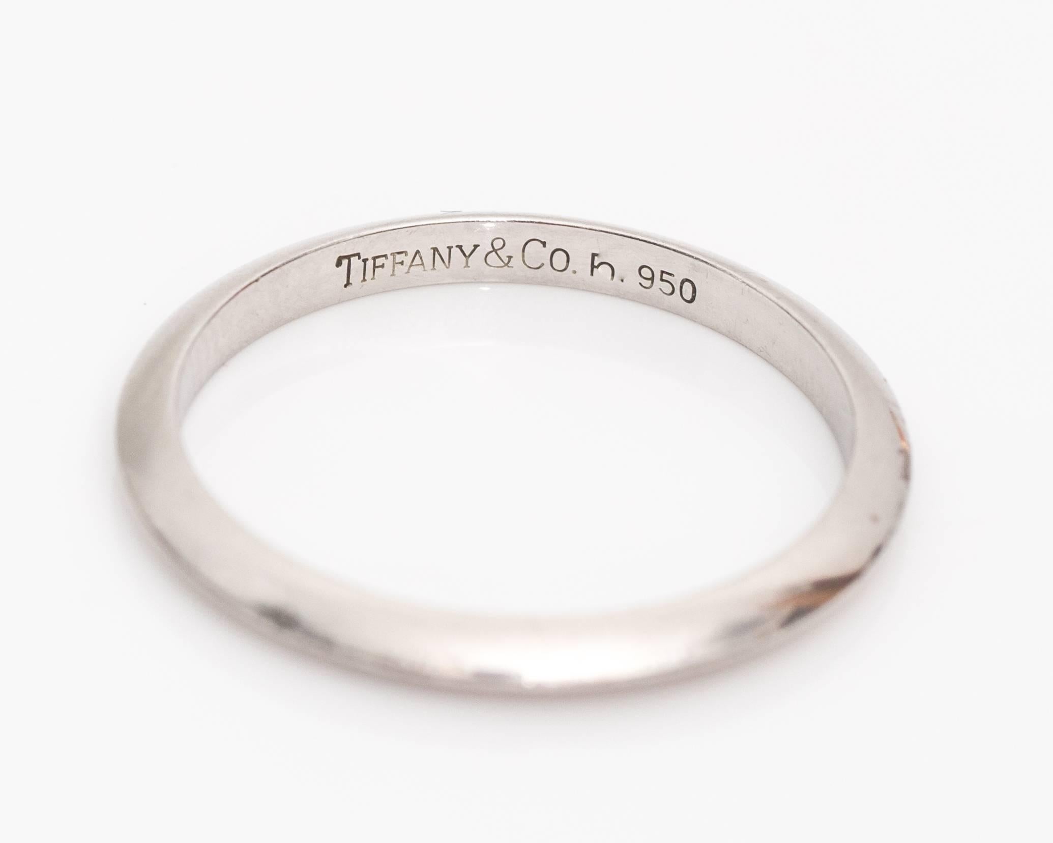 1950er Jahre Tiffany & Co. Knife-Edge-Ehebandring, Platin  für Damen oder Herren