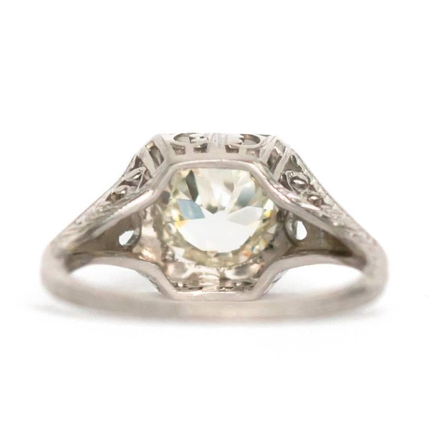 Women's 1910s Edwardian 1.04 Carat GIA Certified Diamond Platinum Engagement Ring
